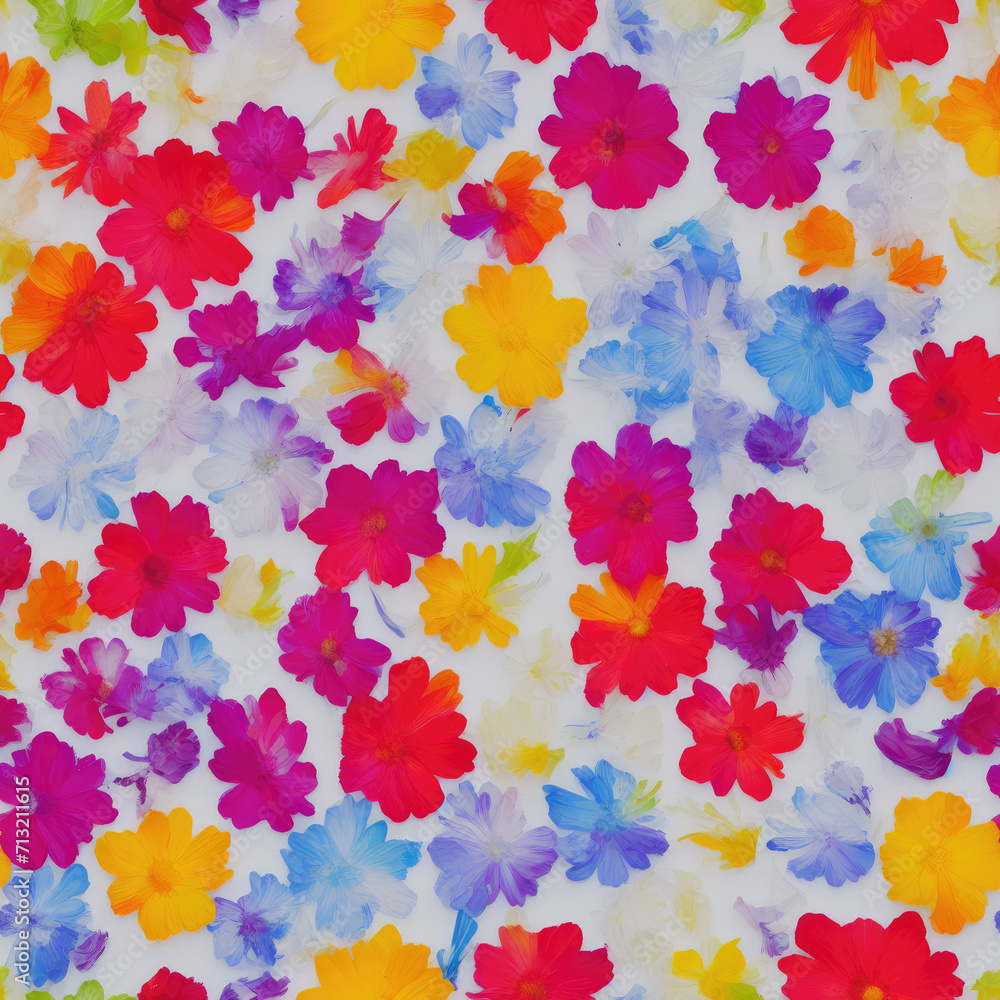 flowers. Abstract seamless pattern. AI generated. flowers. Abstract seamless pattern. AI generated.