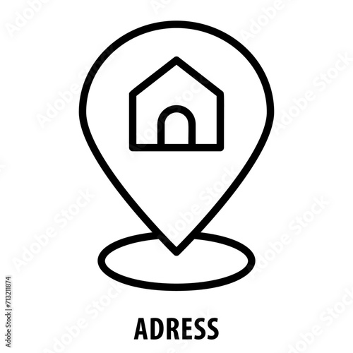 Adress, icon, Address, Location, Place, Street, Residence, Destination, Home, Site, Venue, Address Icon