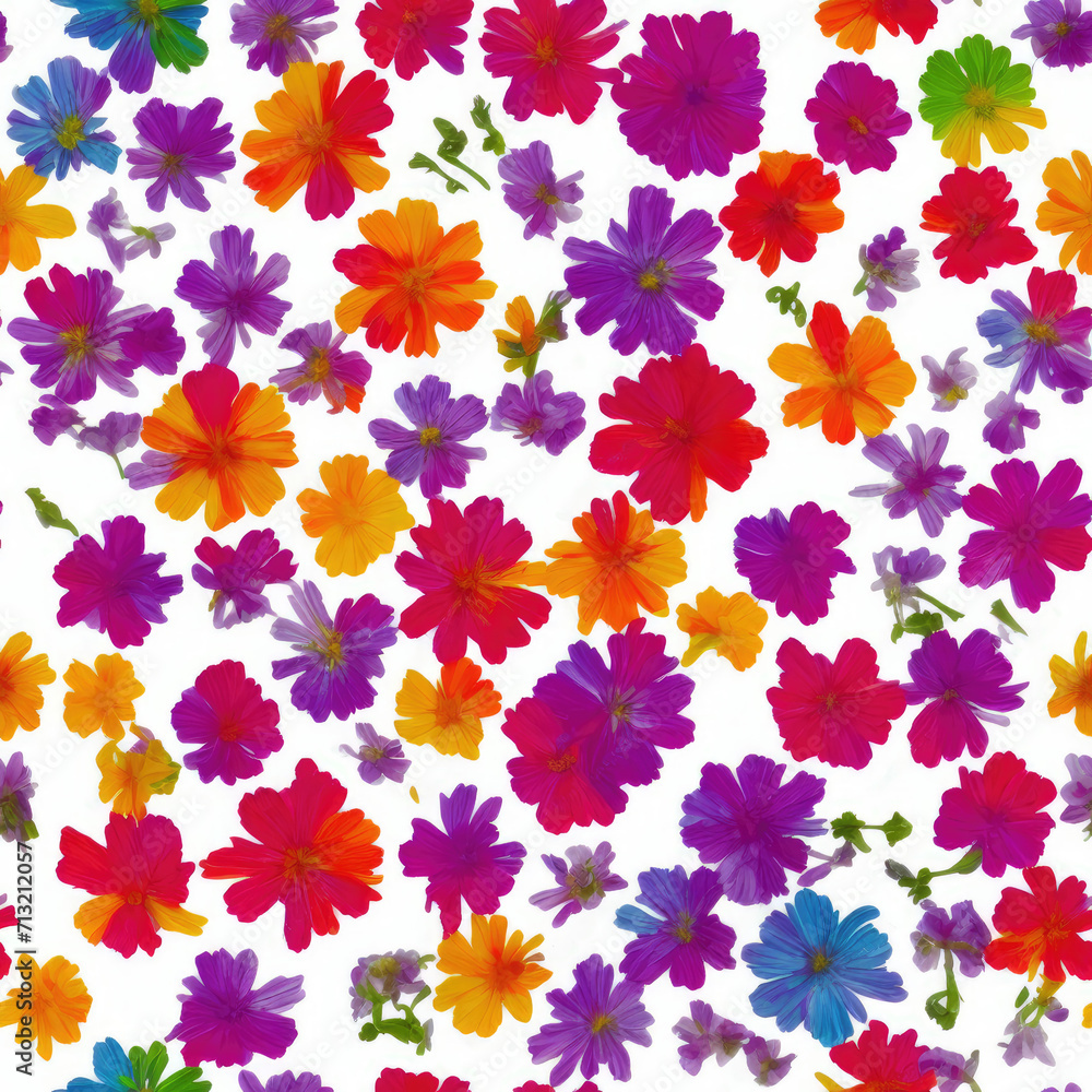 flowers. Abstract seamless pattern. AI generated. flowers. Abstract seamless pattern. AI generated.