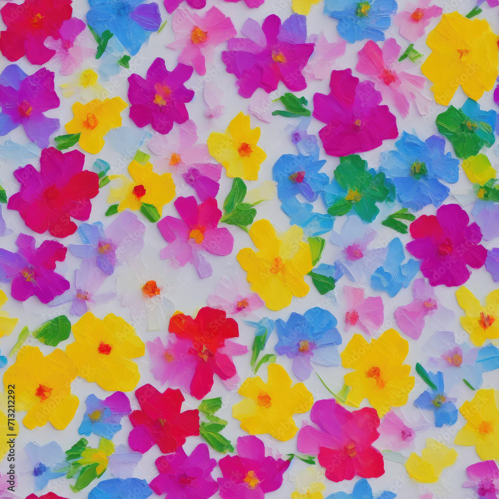 flowers. Abstract seamless pattern. AI generated. flowers. Abstract seamless pattern. AI generated.