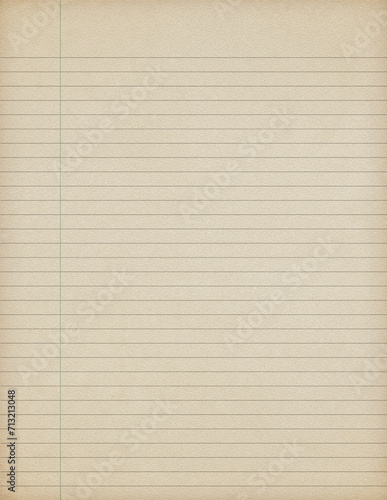 Aged lined paper texture background