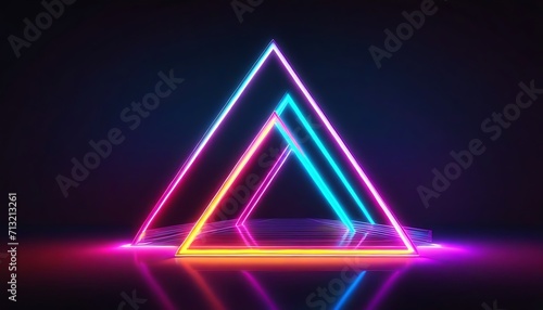 abstract background triangle with glowing stars