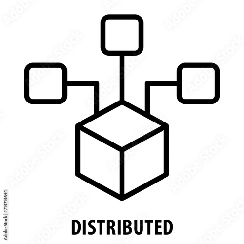 Distributed, icon, Distributed, Dispersed, Spread, Scattered, Separated, Divided, Spread Out, Disseminated, Distributed Icon