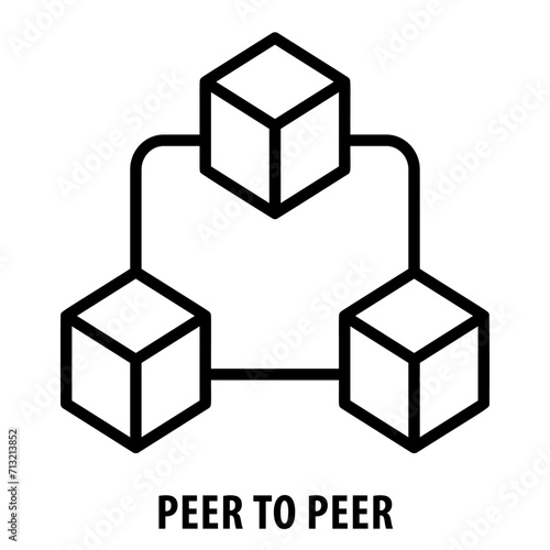 Peer to Peer, icon, Peer to Peer, P2P, Decentralized Network, Direct Connection, Distributed Network, Peer to Peer Connection, P2P Network, Peer Network, P2P Icon, Peer to Peer Icon