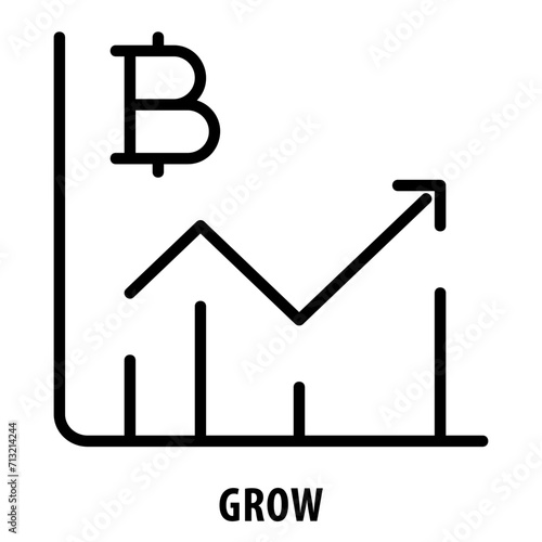 Grow, icon, Grow, Increase, Expand, Develop, Thrive, Flourish, Rise, Grow Icon, Growing, Growth