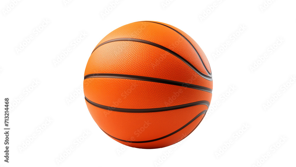 Basketball ball cut out. Orange ball for basketball on transparent background