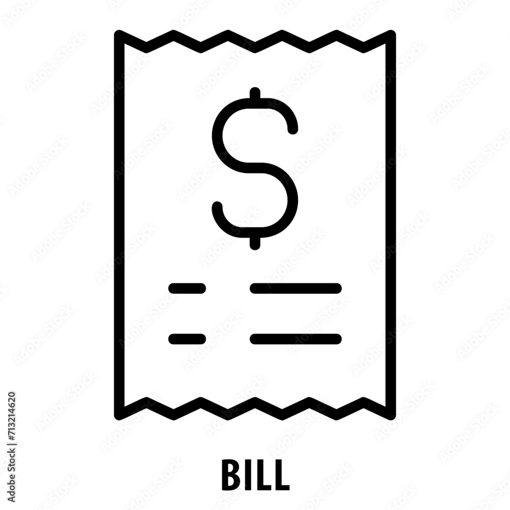 Bill, icon, Bill, Invoice, Receipt, Statement, Account, Charges, Financial Bill, Document, Financial Statement, Bill Icon Bill, icon, Bill, Invoice, Receipt, Statement, Account, Charges, Financial Bill, Document, Financial Statement, Bill Icon