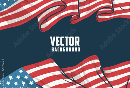 USA flag colorful vintage background