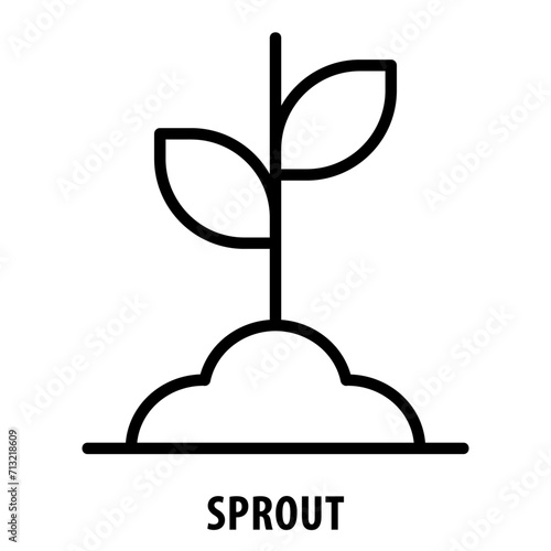 Sprout, icon, Sprout, Seedling, Plant Sprout, Sprout Icon, Young Plant, Germination, Green Shoot, Growth, Sprout Symbol