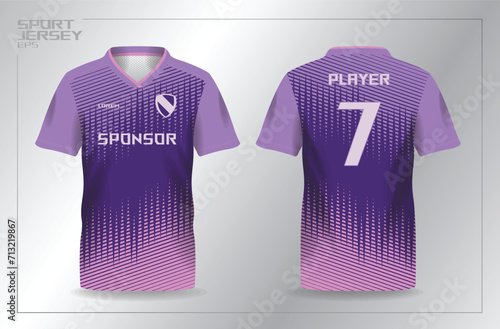 soft gradient abstract purple and pink sport jersey design template