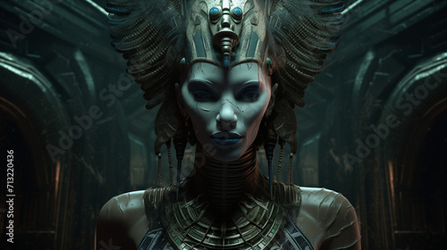 An ancient alien pharaoh ruling an advanced civilization sparks sci-fi intrigue photo