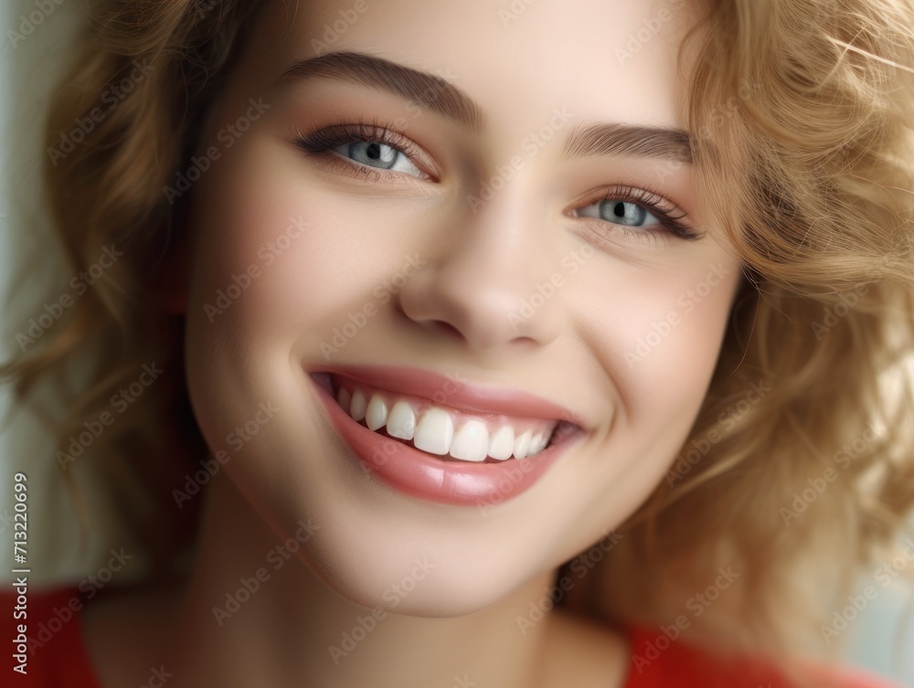 Beautiful smiling girl model with natural makeup Beautiful smiling girl model with natural makeup