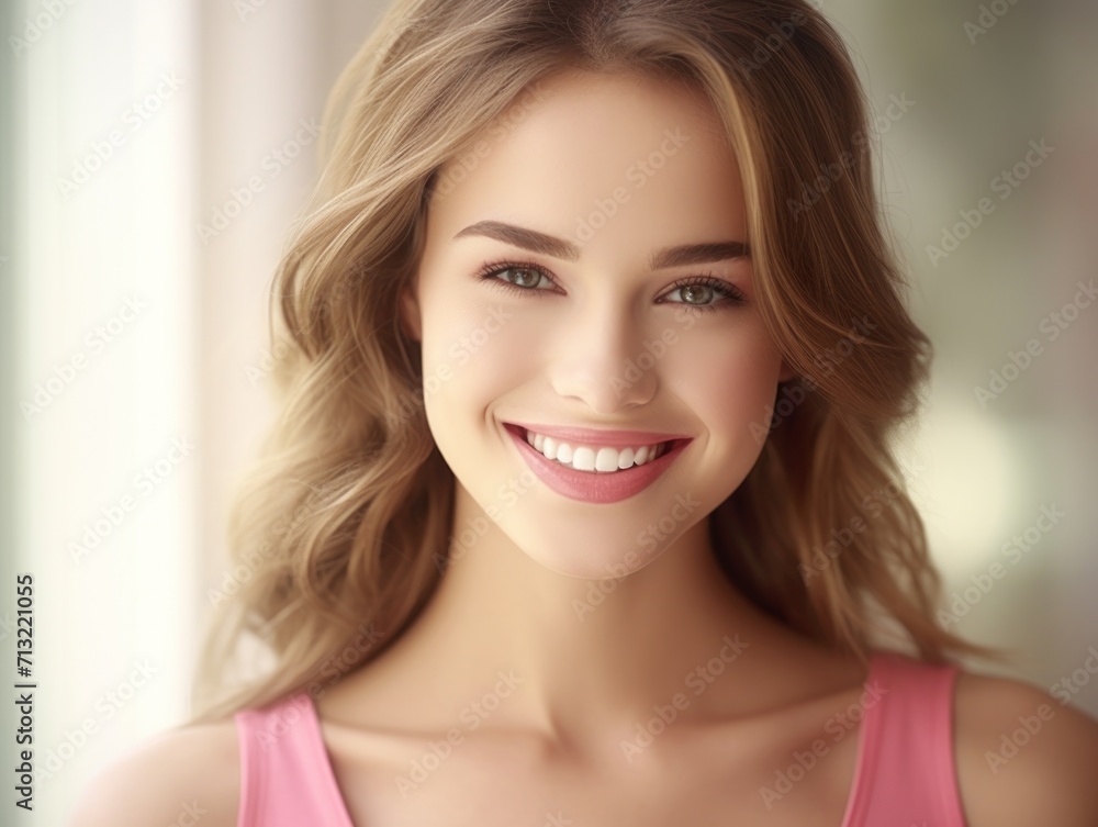Beautiful healthy happy woman, close up Beautiful healthy happy woman, close up