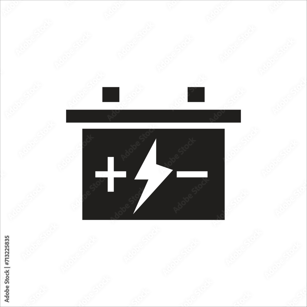 accu battery icon vector line template accu battery icon vector line template