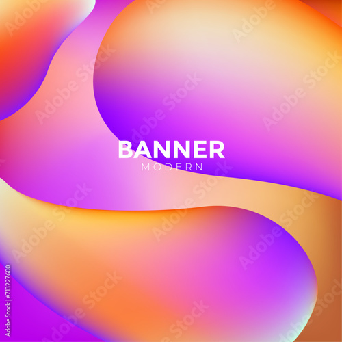 Colorful banner, Pink abstract banner
