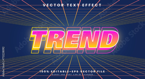 3D editable text style effect in modern trend style Template