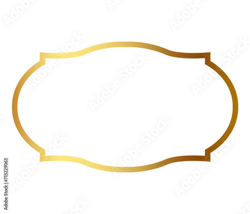 Realistic gold frame