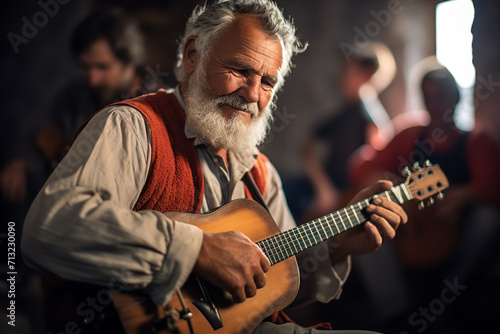 Traditional folk music workshop at Fête de la Musique, teaching age-old instruments, preserving cultural heritage and enduring musical traditions