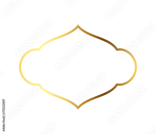 Realistic golden frame