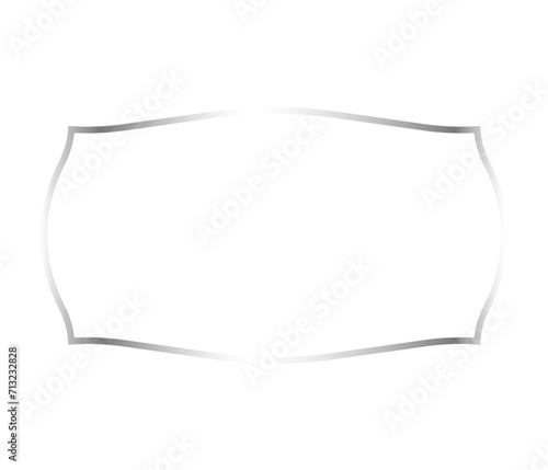 Realistic silver frame	