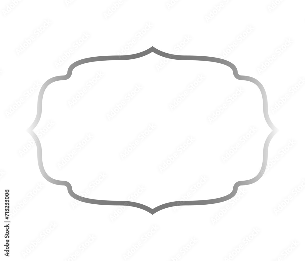 Realistic silver frame Realistic silver frame