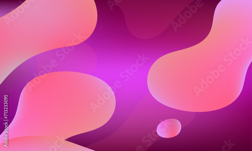 Abstract Gradient pink liquid background. Modern background design. Dynamic Waves. Fluid shapes composition.