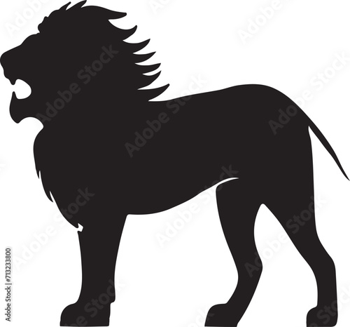 Lion silhouette of vector illustration