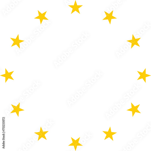 The wreath of stars of EU isolated on white background. Vector EPS10 photo