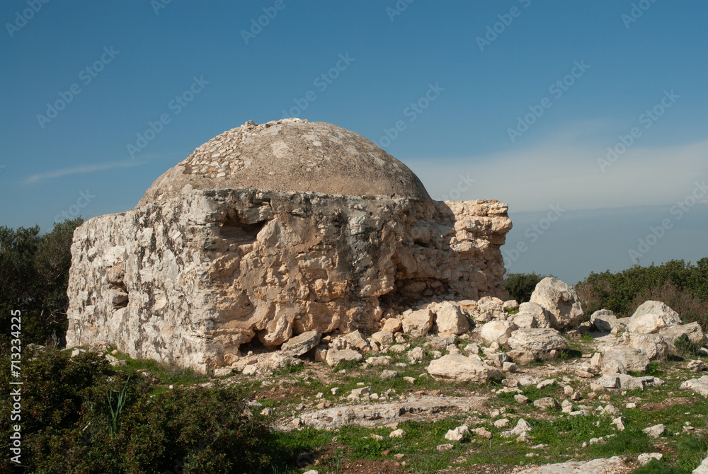 Tomb set on a mountaintop in the Judean Mountains in central Israel.