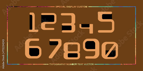 assorted digital custom vector numbers. minimum. Color gradation. Dark. Banner Network. 3d effect. Design. futuristic. Paper cut or effect. Luxury. Premium. 195