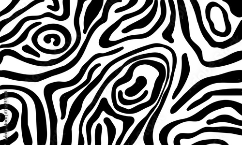 Abstract pattern spiral stripes line art hand drawn in retro pop art style vector background design.
