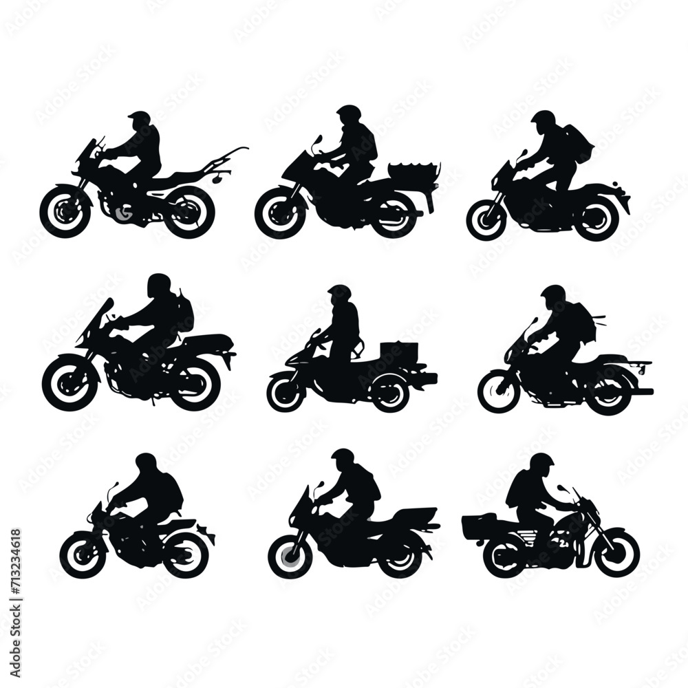 bike, silhouette, motorcycle, vector, bicycle, sport, illustration, motocross, motorbike, motor, biker, extreme, race, child, cycling, people, speed, black, transport, ride, vehicle, wheel, jump, ridi