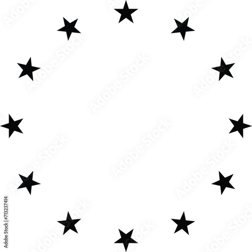 The wreath of stars of EU isolated on white background. Vector EPS10