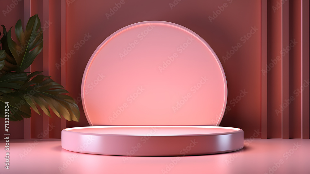 product display podium mockup background with light frame product display podium mockup background with light frame