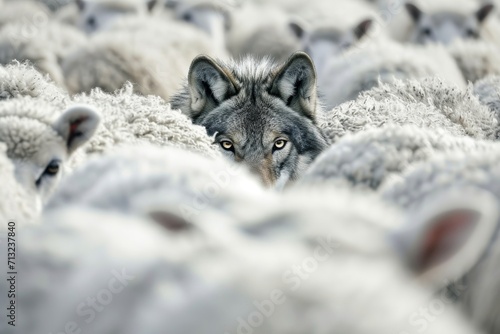 A wolf in sheep's clothing. photo