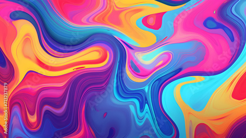 A psychedelic style with rainbow colors patterns, colorful liquid background