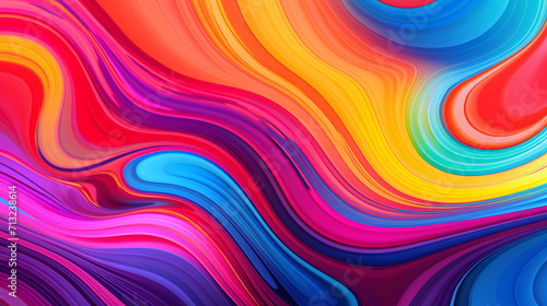 A psychedelic style with rainbow colors patterns, colorful liquid background