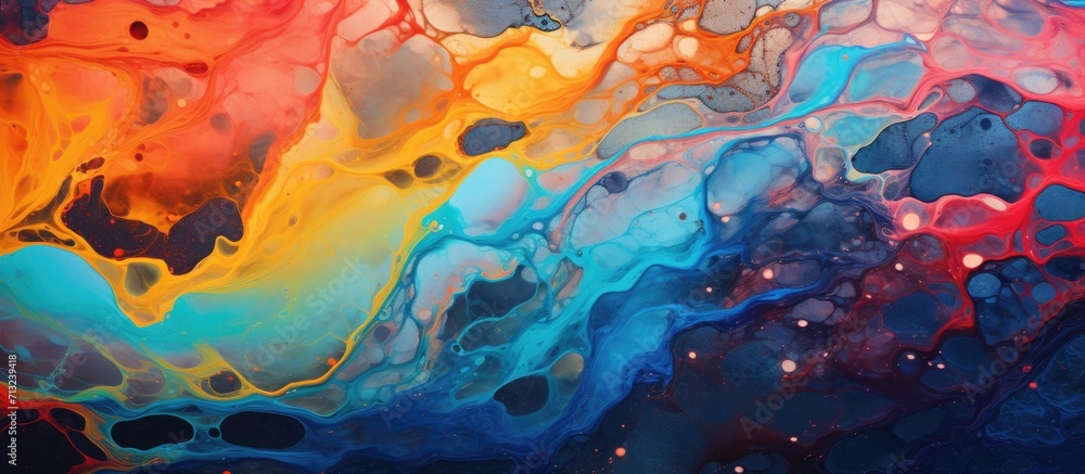 Colorful oil spill on asphalt, abstract backdrop. Colorful oil spill on asphalt, abstract backdrop.