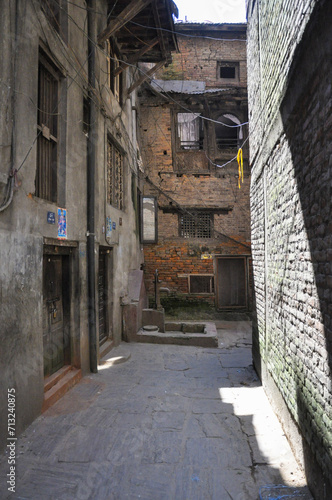 narrow street in the town