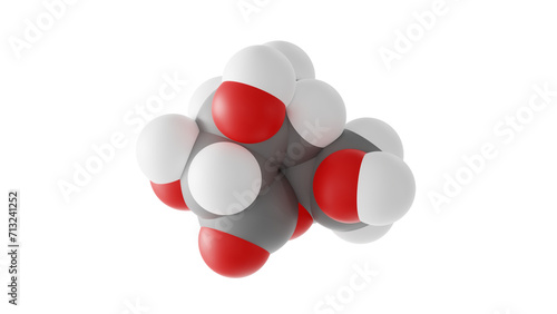 glucono delta-lactone molecule, gluconolactone, food additive e575, molecular structure, isolated 3d model van der Waals