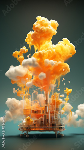 3d cloud model with elements of chemical science