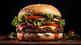 Professional food photography of Beef burger