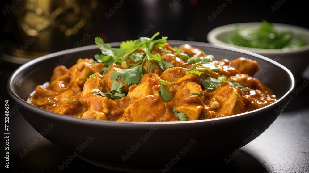 Professional food photography of Chicken curry
