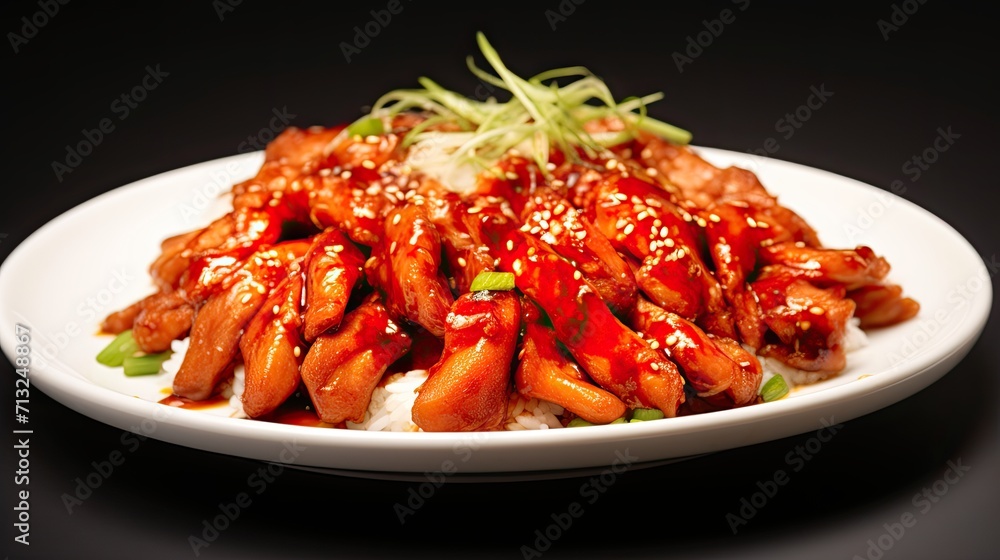 Professional food photography of Chicken teriyaki Professional food photography of Chicken teriyaki