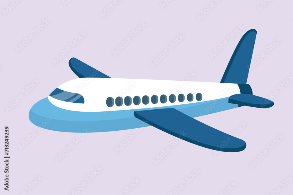 Air transportation concept Colored flat vector illustration isolated.