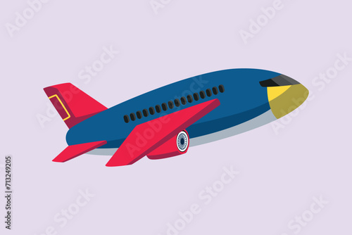 Wallpaper Mural Air transportation concept Colored flat vector illustration isolated. Torontodigital.ca