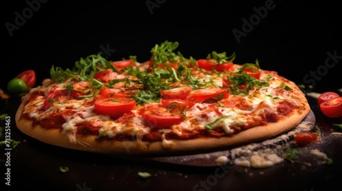 Professional food photography of Margarita pizza