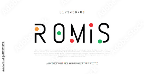 Future font creative modern alphabet fonts. Typography colorful bold with color triangle regular. vector illustrator