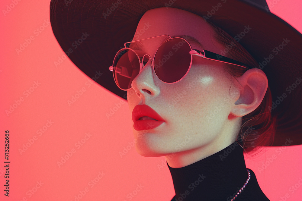 3D portrait of a high fashion woman 3D portrait of a high fashion woman