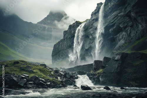 Water iceland waterfall mountain travel beauty river summer outdoors tourism nature green landscape